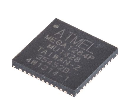 Microchip - ATMEGA1284P-MU - Microchip ATmega ϵ 8 bit AVR MCU ATMEGA1284P-MU, 20MHz, 4 kB128 kB ROM , 16 kB RAM, VQFN-44		