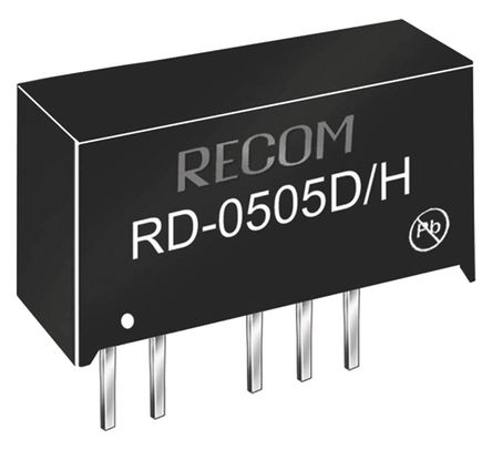Recom - RD-1212D/P - Recom RD ϵ 2W ʽֱ-ֱת RD-1212D/P, 10.8  13.2 V ֱ, 12V dc, 84mA, 1 (Tested for 1 Second)kV dcѹ		