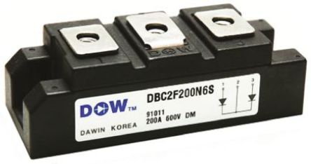 DAWIN Electronics - DBC2F200N6S - DAWIN Electronics DBC2F200N6S , Io=400A, Vrev=600V, 220ns, 3 5DM-2װ		