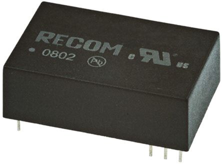 Recom - REC3-1215SR/H1 - Recom REC3 ϵ 3W ʽֱ-ֱת REC3-1215SR/H1, 10.2  13.8 V ֱ, 15V dc, 200mA, 1kV dcѹ, 75%Ч, DIPװ		