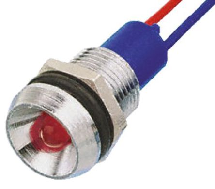 Tranilamp - LMR12/12DC/3 RED IP65 - Tranilamp LMR12/12DC/3 RED IP65 5 mm  ɫ LED ָʾ, ߽Ӷ, 12.7mmװ׳ߴ, 12 V ֱ		