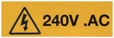 Signs & Labels - WF08A/S - Signs & Labels WF08A/S 20װ ɫ/ɫ Ӣ  ϩ Σվǩ “240V.Ac“, 60 x 20mm		