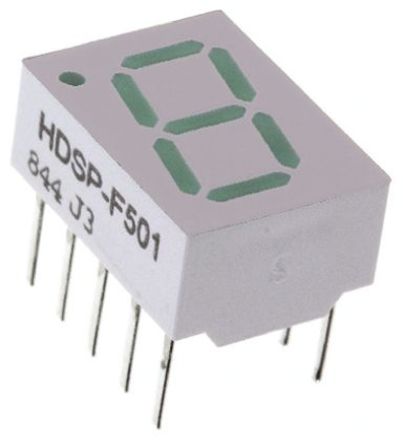 Broadcom - HDSP-F501 - Broadcom 1ַ 7  ɫ LED  HDSP-F501, 3.5 mcd, ҲС, 10.16mmַ, ͨװװ		