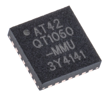Microchip - AT42QT1060-MMU - Microchip AT42QT1060-MMU 8 λ ʽ , I2Cӿ 2 , 28 MLFװ		
