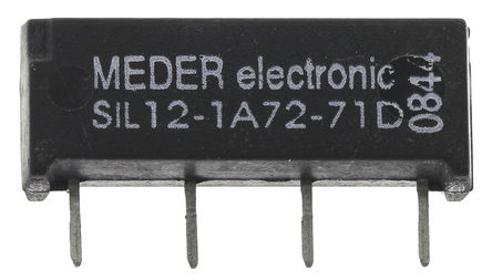 Meder - SIL12-1A72-71D - Meder SIL12-1A72-71D  Ƭ̵, 12V dc, 19.8 x 5.08 x 7.8mm		