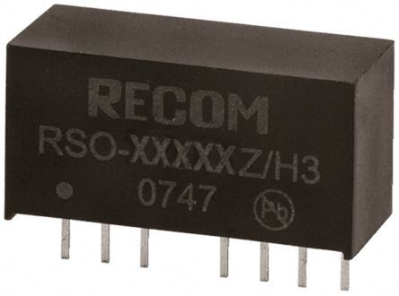 Recom - RSO-483.3SZ/H3 - Recom RSO ϵ 1W ʽֱ-ֱת RSO-483.3SZ/H3, 18  72 V ֱ, 3.3V dc, 300mA, 3kV dcѹ, 70%Ч, SIPװ		