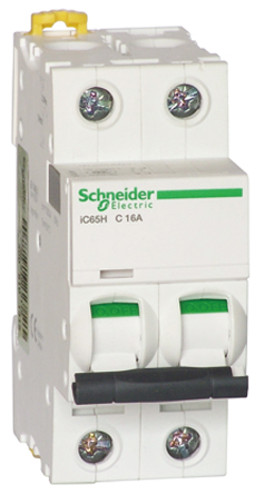 Schneider Electric - A9F27102 - Schneider Electric Acti 9 iC65H ϵ 1 2 A MCB A9F27102, 70 kA Ͽ, B բ		