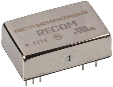 Recom - REC10-4805SRWZ/H2/A/M - Recom REC10 ϵ 10W ʽֱ-ֱת REC10-4805SRWZ/H2/A/M, 18  75 V ֱ, 5V dc, 2A, 2kV dcѹ, 86%Ч, DIPװ		