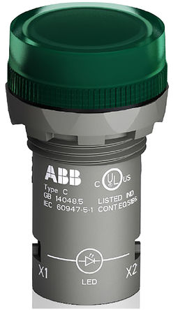 ABB - 1SFA619403R5232 - ABB ɫ LED ָʾ 1SFA619403R5232, 22.3mmֱ, IP66, IP67, IP69K		