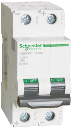 Schneider Electric - A9N22429 - Schneider Electric Acti 9 C65N-DC ϵ 2 40 A MCB A9N22429, 6 kA Ͽ, C բ		