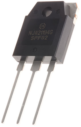 ON Semiconductor - NJW21194G - ON Semiconductor NJW21194G , NPN , 16 A, Vce=250 V, HFE:8, 1 MHz, 3 TO-3Pװ		