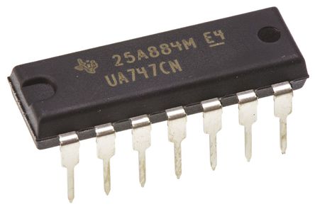 Texas Instruments - UA747CN - Texas Instruments UA747CN ˫ Ŵ, 1MHz, 14 PDIPװ		