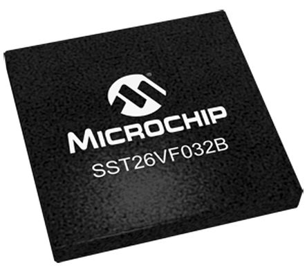 Microchip - SST26VF032B-104I/TD - Microchip SST26VF032B-104I/TD оƬ, 32Mbit (Գ), SPIӿ, 2.7  3.6 V, 24 TFBGAװ		