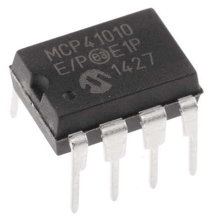 Microchip - MCP41010-E/P - Microchip MCP41010-E/P 10k 256λ  ֵλ,  - SPIӿ, 8 PDIPװ		