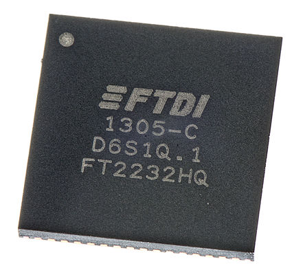 FTDI Chip - FT2232HQ - FTDI Chip FT2232HQ 2ͨ 480Mbit/s ͨ첽/, ֧RS232RS422RS485׼, 64 QFNװ		