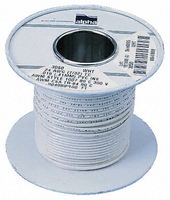 Alpha Wire - 3073 GR005 - Alpha Wire 30m ɫ 20 AWG UL1015 о ڲߵ 3073 GR005, 0.51 mm2 , 10/0.25 mm оʾ, 600 V		