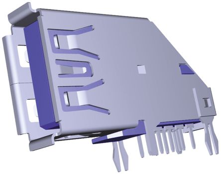 Molex - 48404-0003 - Molex 48404 ϵ 1 ˿ ֱ USB3.0 A  USB  48404-0003, ͨ, 30 V, 1.8A		