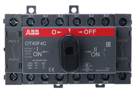 ABB - OT40F4C - ABB 4 DIN 찲װ ۶ϸ뿪 1SCA104934R1001, 4 , 40 A		