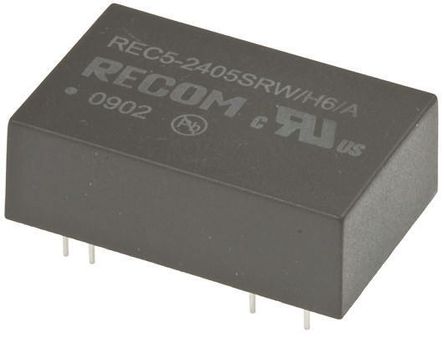 Recom - REC5-2405SRW/H6/A - Recom REC5 ϵ 5W ʽֱ-ֱת REC5-2405SRW/H6/A, 18  36 V ֱ, 5V dc, 1A, 3kV acѹ, DIPװ		