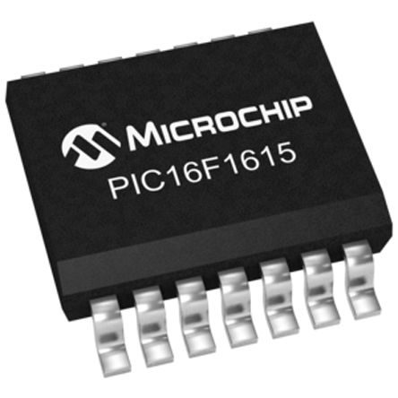 Microchip - PIC16F1615-I/SL - Microchip PIC16F ϵ 8 bit PIC MCU PIC16F1615-I/SL, 32MHz, 14 kB ROM , 1024 B RAM, SOIC-14		
