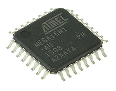 Microchip - ATMEGA16M1-AU - Microchip ATmega ϵ 8 bit AVR MCU ATMEGA16M1-AU, 16MHz, 16 kB ROM , 1 kB RAM, TQFP-32		