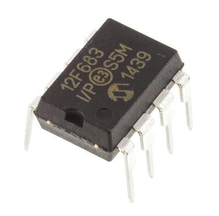 Microchip - PIC12F683-I/P - Microchip PIC12F ϵ 8 bit PIC MCU PIC12F683-I/P, 20MHz, 2048 x 14 ֣256 B ROM , 128 B RAM, PDIP-8		