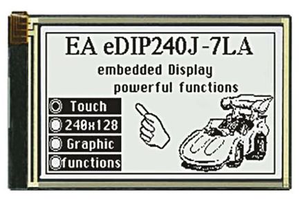 Electronic Assembly - EA eDIP240J-7LWTP - Electronic Assembly ͼ LCD ɫʾ EA eDIP240J-7LWTP, 240 x 128pixels 4.5in, I2CRS232SPI ӿ		