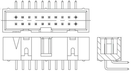 TE Connectivity - 1761682-7 - TE Connectivity AMP-LATCH ϵ 20· 2.54mmھ (2) ֱ PCB  1761682-7, Ӷ˽, ͨ		