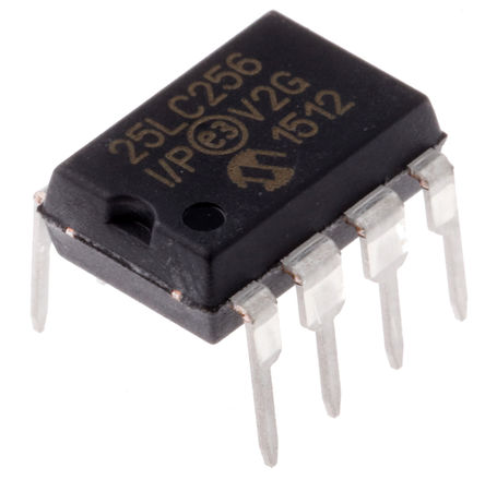 Microchip - 25LC256-I/P - Microchip 25LC256-I/P  EEPROM 洢, 256kbit, SPIӿ, 50ns, 2.5  5.5 V, 8 PDIPװ		