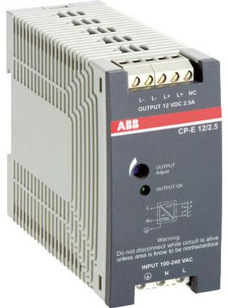 ABB - 1SVR427032R1000 - ABB CP-E ϵ 30W ģʽ DIN 尲װԴ 1SVR427032R1000, 84%Ч, 240V ac, 2.5A, 12V dc 12V dc/		