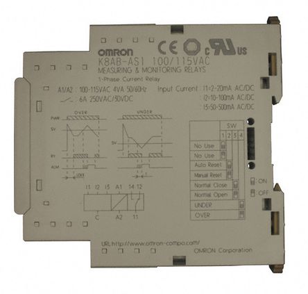 Omron - K8AB-AS1 100/115VAC - Omron 1  ؼ̵ K8AB-AS1 100/115VAC, ˫ , 100  115 V 		