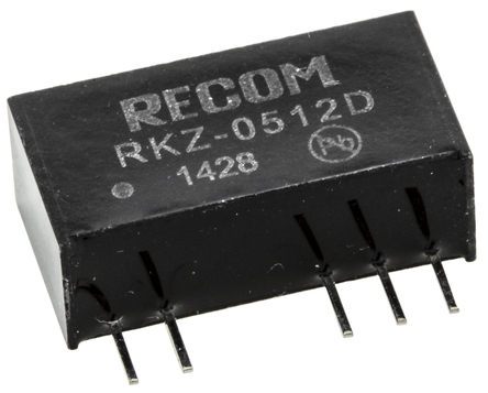 Recom - RKZ-0512D - Recom RKZ ϵ 2W ʽֱ-ֱת RKZ-0512D, 4.5  5.5 V ֱ, 12V dc, 84mA, 3kV dcѹ, SIPװ		
