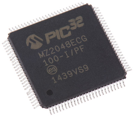 Microchip - PIC32MZ2048ECG100-I/PF - PIC32MZ ϵ Microchip 32 bit PIC MCU PIC32MZ2048ECG100-I/PF, 200MHz, 2048 kB ROM , 512 kB RAM, 1xUSB, TQFP-100		