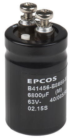 EPCOS - B41456B8688M - EPCOS B41456 ϵ 63 V ֱ 6800F  B41456B8688M, 20%ݲ, 22m(ֵ), +85C		