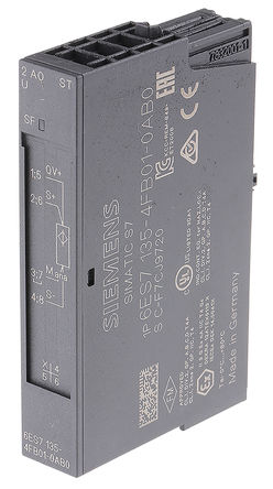 Siemens - 6ES7135-4FB01-0AB0 - Siemens SIMATIC ET 200S ϵ PLC /ģ 6ES7135-4FB01-0AB0, 2 x I/O, 25 mA, 24 V ֱ, 81 x 15 x 52 mm		