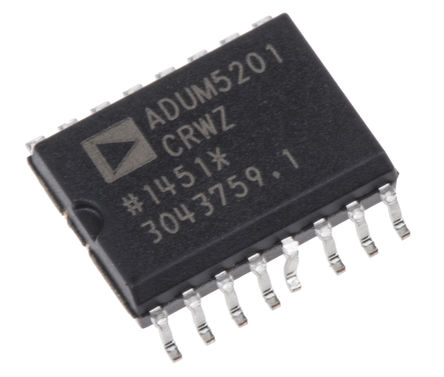 Analog Devices - ADUM5201CRWZ - Analog Devices ADUM5201CRWZ 2ͨ ָ, 2.3 kVѹ, 16 SOIC		