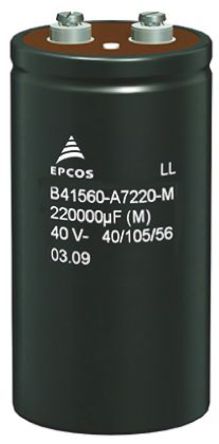EPCOS - B41560A7159M000 - EPCOS B41560 ϵ 40 V ֱ 15000F  B41560A7159M000, 20%ݲ, 23m(ֵ), +105C		