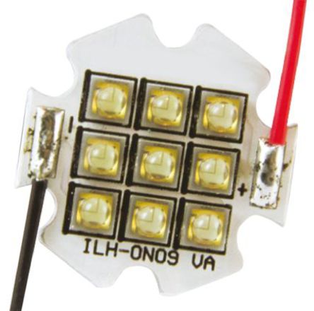 Intelligent LED Solutions - ILH-OO09-DEBL-SC211-WIR200. - ILS OSLON Square 9+ PowerStar ϵ 9 ɫ Բ LED  ILH-OO09-DEBL-SC211-WIR200., 9900 mW		