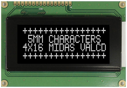 Midas - MC41605A12W-VNMLW - Midas MC41605 ϵ ͸ʽ ĸ LCD ɫʾ MC41605A12W-VNMLW, LED, 416ַ		