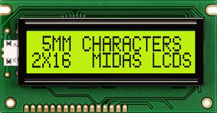 Midas - MC21605A6W-SPR - Midas MC21605A ϵ ʽ ĸ LCD ɫʾ MC21605A6W-SPR, 216ַ		