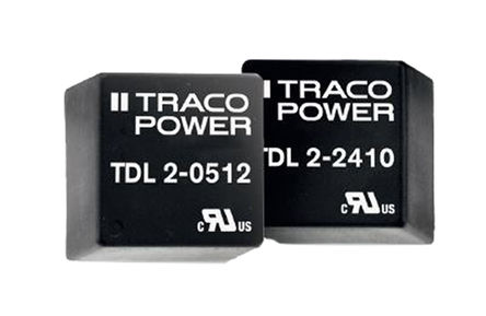 TRACOPOWER - TDL 2-4811 - TRACOPOWER TDL 2 ϵ 2W ʽֱ-ֱת TDL 2-4811, 36  75 V ֱ, 5V dc, Maximum of 400mA, 1.5kV dcѹ, 82%Ч		