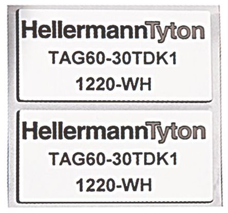 HellermannTyton - 596-00569 - HellermannTyton ǩ, 30mm x 60mm		