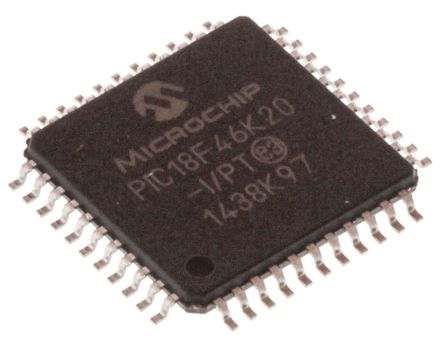 Microchip - PIC18F46K20-I/PT - Microchip PIC18F ϵ 8 bit PIC MCU PIC18F46K20-I/PT, 64MHz, 64 kB1024 B ROM , 3936 B RAM, TQFP-44		